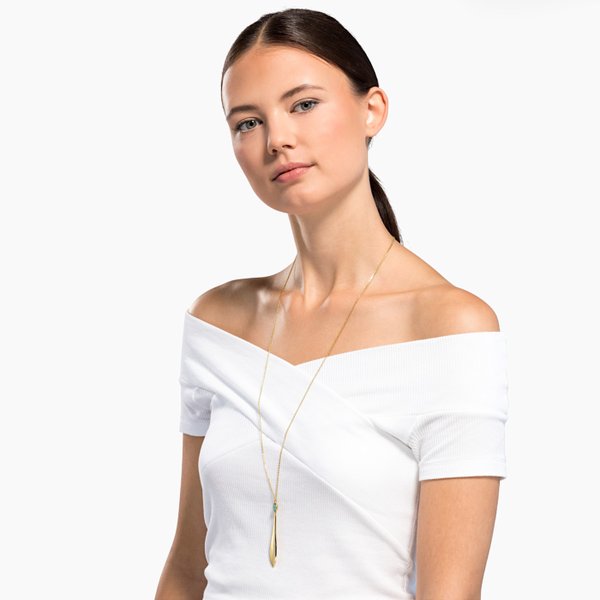 Swarovski Arany színű nyaklánc olajbogyó medállal 5515463