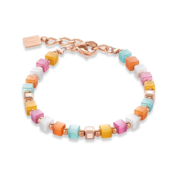Coeur de Lion GeoCube multikolor pasztel színek karkötő 4997/30-1522
