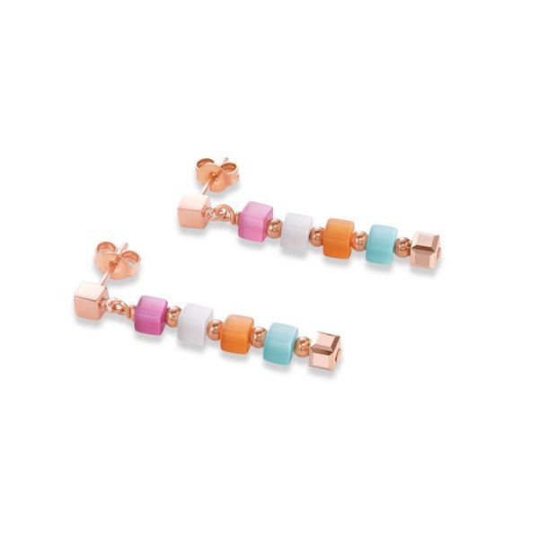Coeur de Lion GeoCube multikolor pasztel színek fülbevaló 4997/21-1522