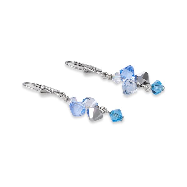 Coeur de Lion Light kék swarovski fülbevaló 4938/20-0720