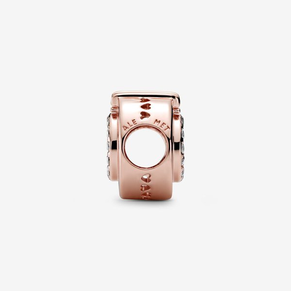 Pandora ékszer Pávé koronás O rozé charm 789059C01