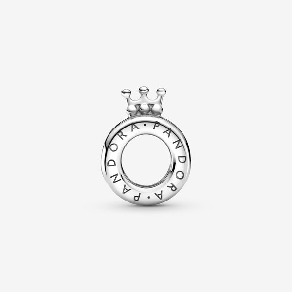 Pandora ékszer Koronás O ezüst charm Pandora logóval 799036C00