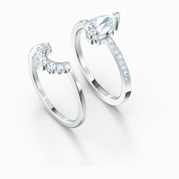 Swarovski Attract csepp alakú gyűrű szett 