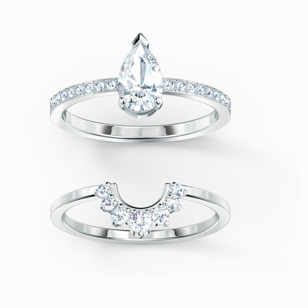 Swarovski Attract csepp alakú gyűrű szett 
