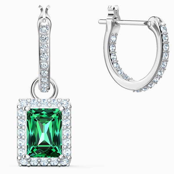Swarovski Angelic ezüst zöld fülbevaló 5559834
