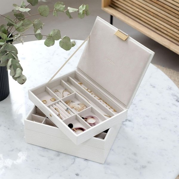 Stackers Fehér croc classic ékszerdoboz szett 74369
