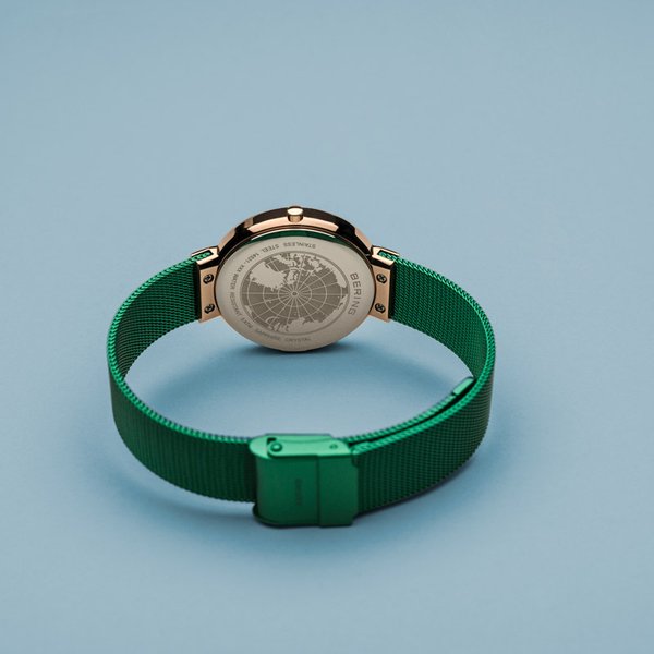 Bering Classic zöld rozé női óra 14531-868