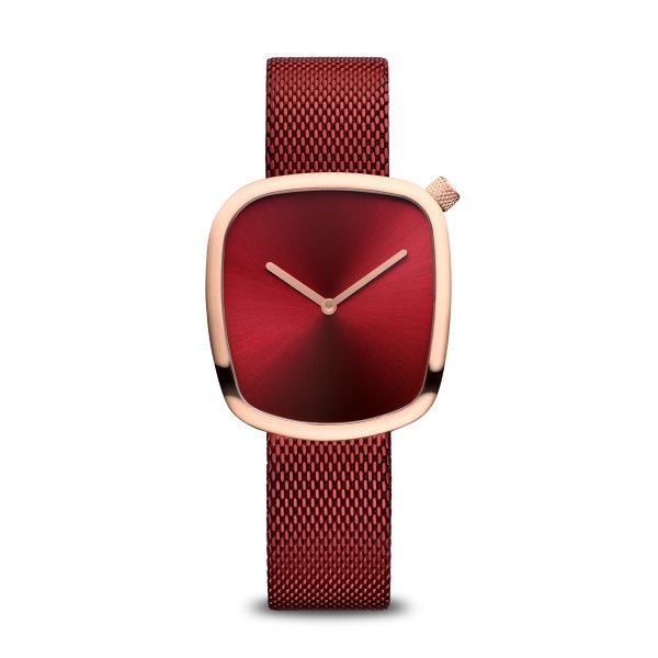 Bering Pebble bordó rozé női óra 18034-363