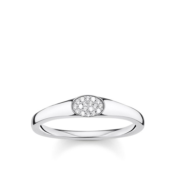 Thomas Sabo Ezüst gyűrű ovális foglatatban cirkóniával 