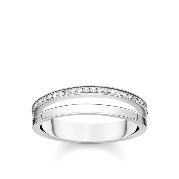 Thomas Sabo Dupla ezüst gyűrű cirkóniával 