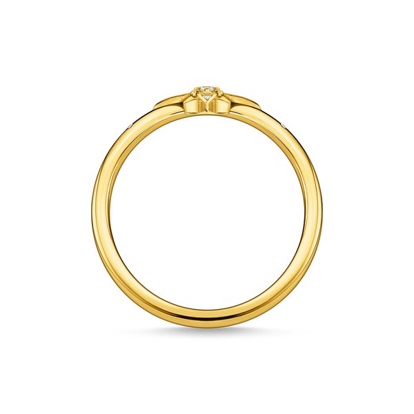 Thomas Sabo Aranyozott ezüst gyűrű cirkóniával kirakott csillaggal 