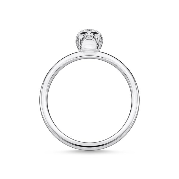 Thomas Sabo Ezüst gyűrű cirkóniával kirakott koponyával 