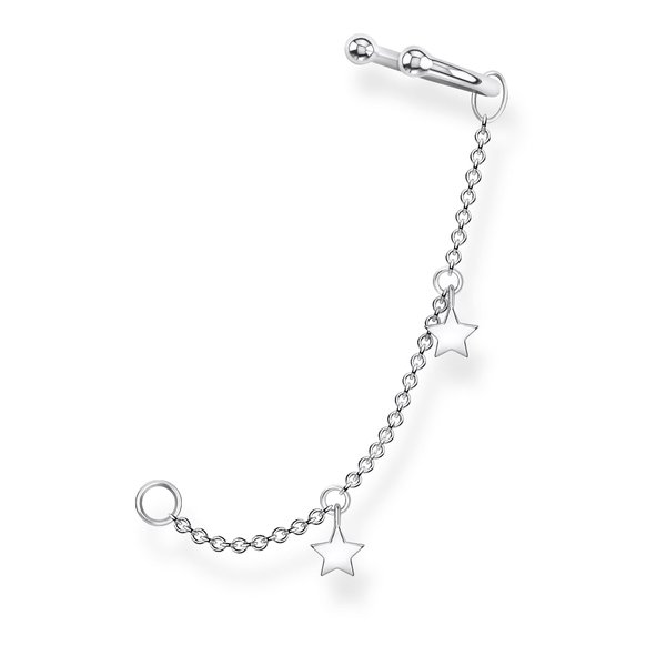 Thomas Sabo Fél pár ezüst fülgyűrű függő csillagos dísszel EC0020-001-21