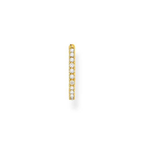 Thomas Sabo Fél pár aranyozott ezüst karika fülbevaló cirkóniával CR657-414-14