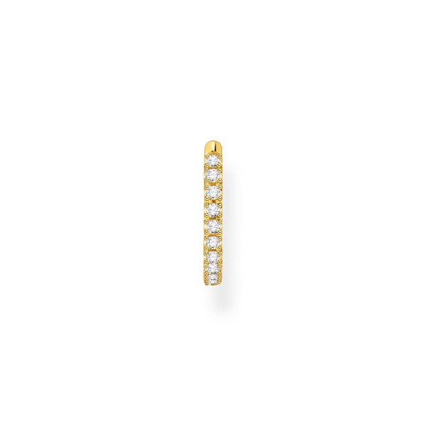 Thomas Sabo Fél pár aranyozott ezüst közepes karika fülbevaló cirkóniával CR659-414-14