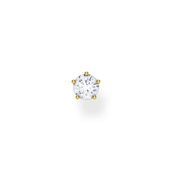 Thomas Sabo Fél pár kerek köves aranyozott ezüst fülbevaló H2148-414-14