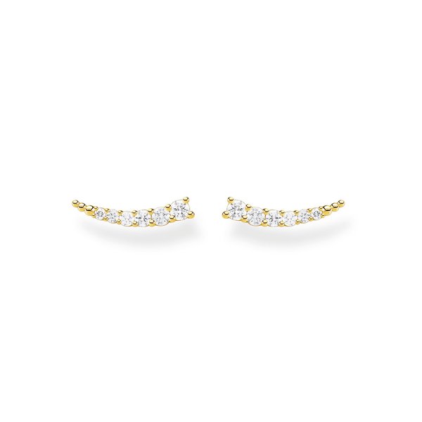 Thomas Sabo Bogyós beakasztós aranyozott ezüst fülbevaló cirkóniával H2158-414-14