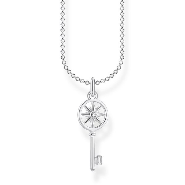 Thomas Sabo Ezüst nyaklánc kulcs medál cirkóniával KE2041-051-14-L45v