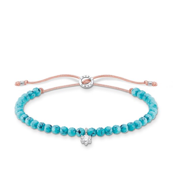 Thomas Sabo Türkiz állítható karkötő cirkóniával A1987-905-17-L20v