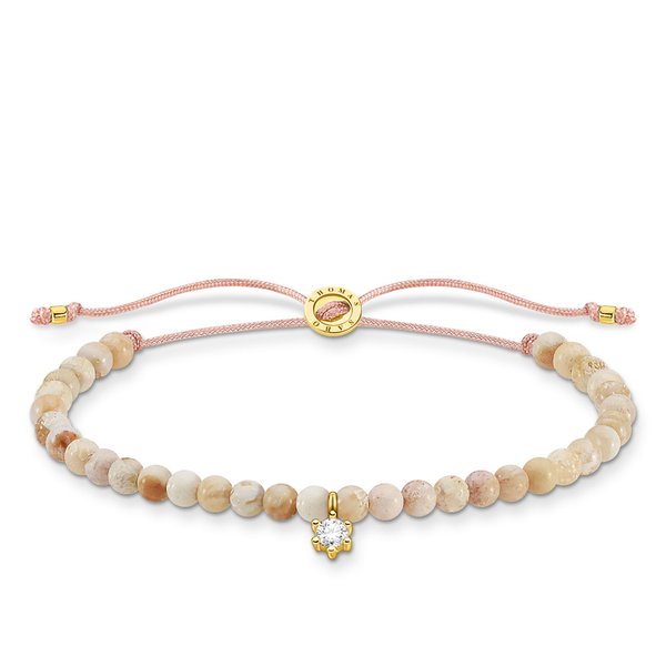 Thomas Sabo Jáspis állítható aranyozott ezüst karkötő cirkóniával A1988-379-19-L20