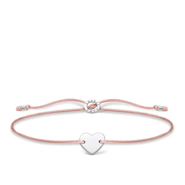 Thomas Sabo Állítható textil karkötő ezüst szívvel A1996-173-19-L20