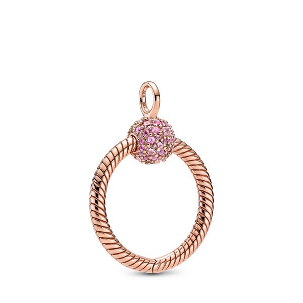 Pandora ékszer Moments O pávé kis rose medál 389097C01