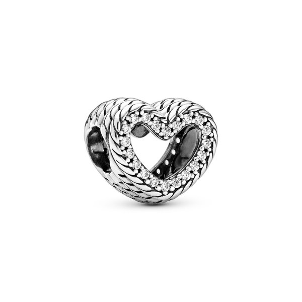 Pandora ékszer Pávé és kígyólánc stílusú ezüst charm 799100C01