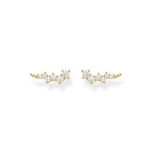 Thomas Sabo Bogyós beakasztós aranyozott ezüst fülbevaló cirkónia kövekkel H2157-414-14