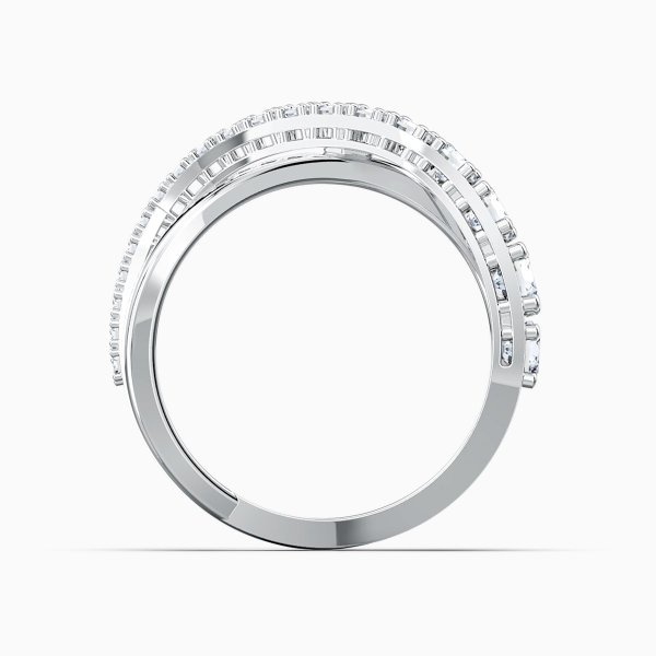 Swarovski Twist ezüst színű gyűrű kristályokkal 