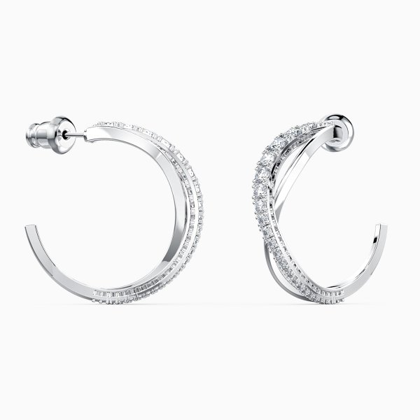 Swarovski Twist ezüst színű karika fülbevaló 5563908