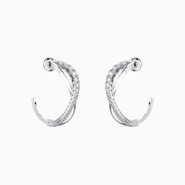 Swarovski Twist ezüst színű karika fülbevaló 5563908