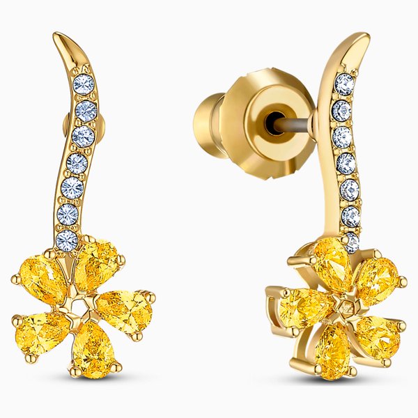 Swarovski Botanic arany színű fülbevaló kristályokkal 5535796