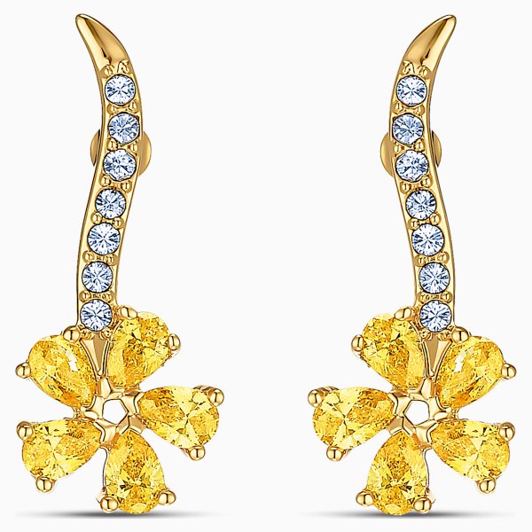 Swarovski Botanic arany színű fülbevaló kristályokkal 5535796