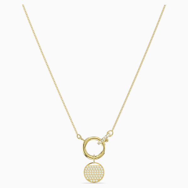 Swarovski Ginger arany színű nyaklánc kerek díszekkel 5567530