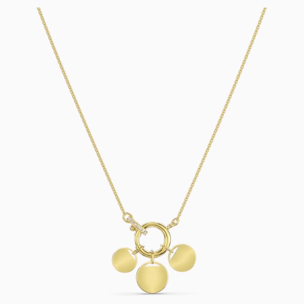 Swarovski Ginger arany színű nyaklánc kerek díszekkel 5567530