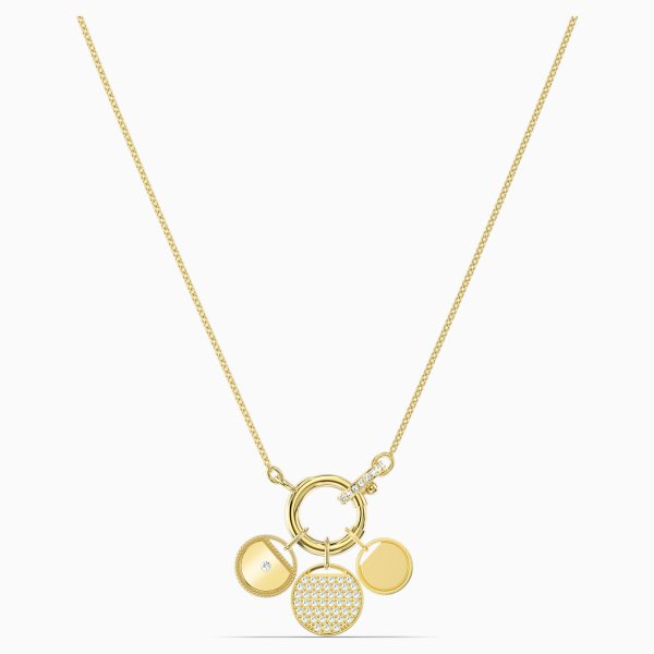 Swarovski Ginger arany színű nyaklánc kerek díszekkel 5567530