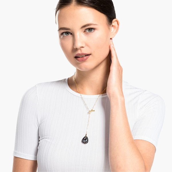 Swarovski T bar Y arany színű nyaklánc kristállyal 5565997