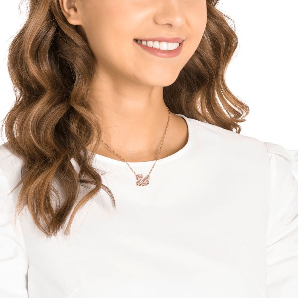 Swarovski Ikonikus hattyú rozé nyaklánc 5368988
