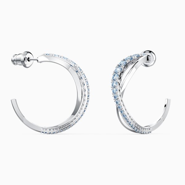 Swarovski Twist karika fülbevaló kék kristályokkal 5582807