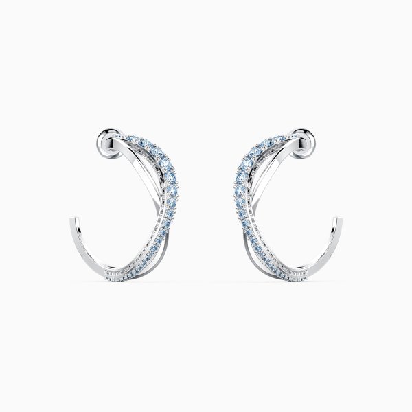 Swarovski Twist karika fülbevaló kék kristályokkal 5582807