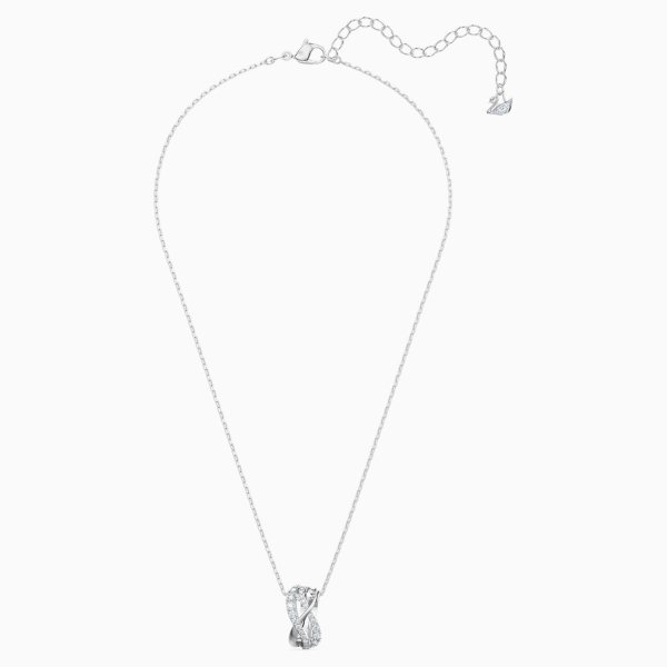 Swarovski Twist rows nyaklánc fehér kristályokkal 5563906