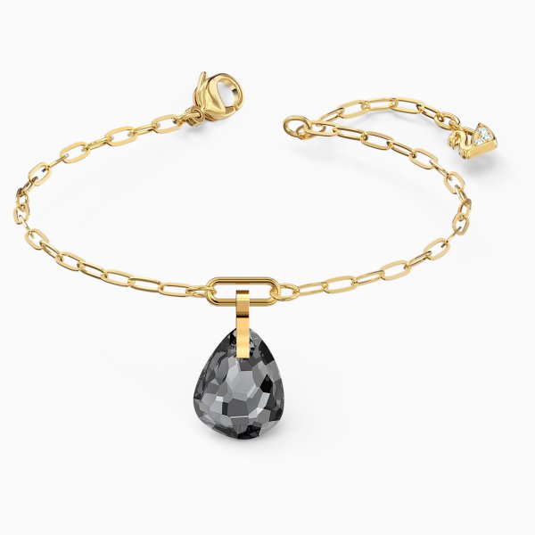 Swarovski T bar arany színű karkötő szürke kristállyal 5566149