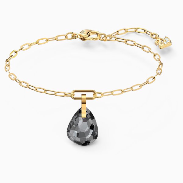 Swarovski T bar arany színű karkötő szürke kristállyal 5566149