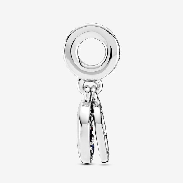 Pandora ékszer Ezüst függő charm kék kövekkel 799186C01