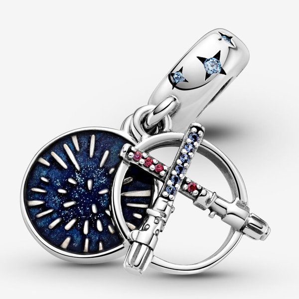 Pandora ékszer Star Wars dupla fénykard függő charm 799252C01
