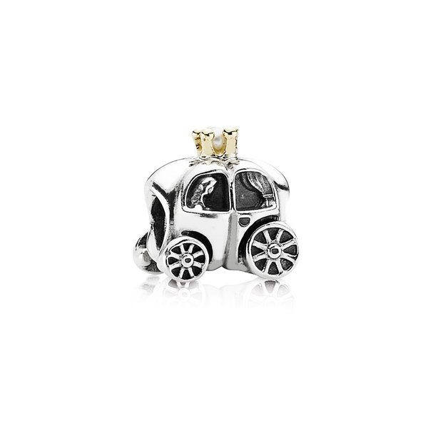Pandora ékszer Királyi hintó tenyésztett gyöngy cirkónia 14k arany ezüst charm 790598P