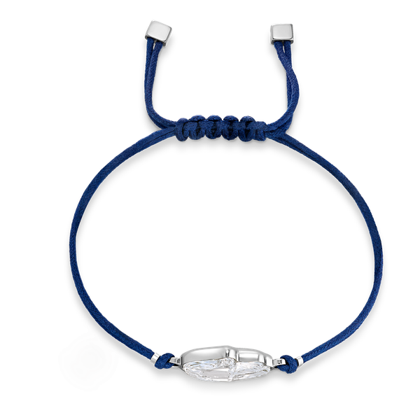 Swarovski Power Hamza keze kék szövet karkötő 5523154