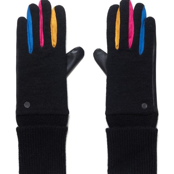 Desigual Fun fekete színes kesztyű 20WAAK03