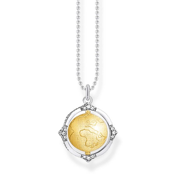 Thomas Sabo Vintage földgömb bicolor nyaklánc KE1965-849-39-L42