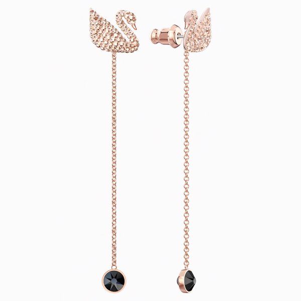Swarovski Ikonikus hattyú rozé fülbevaló 5373164